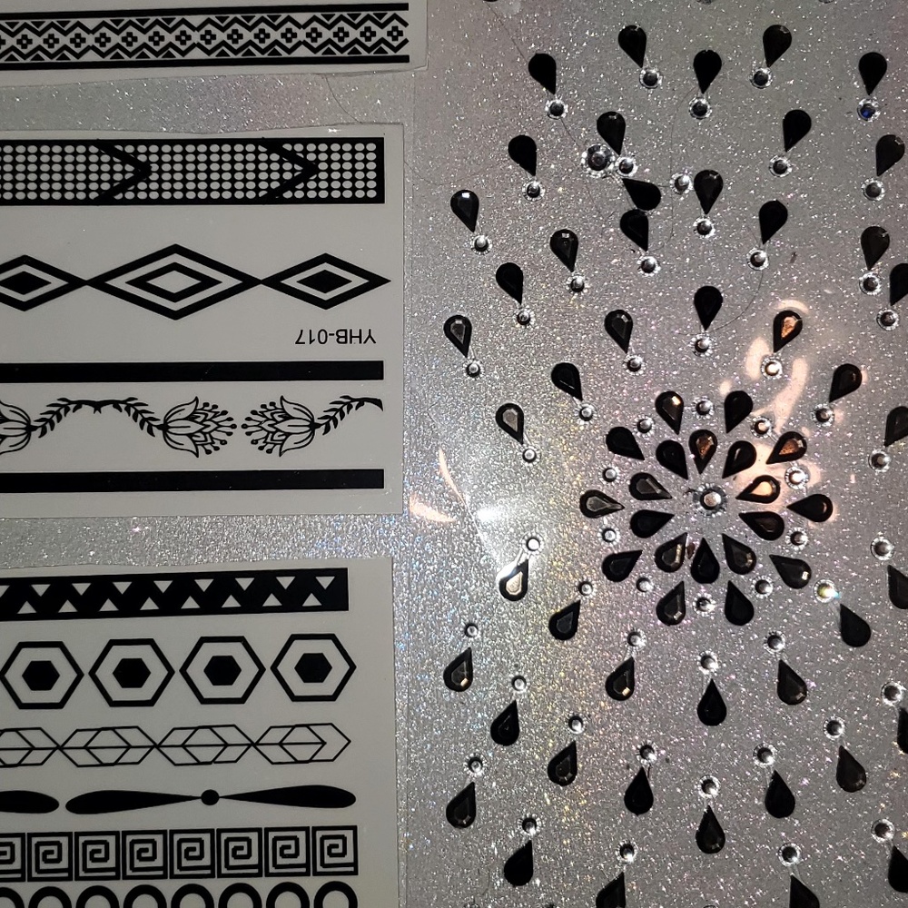 Temporary Tattoos Tribal and Rhinestones